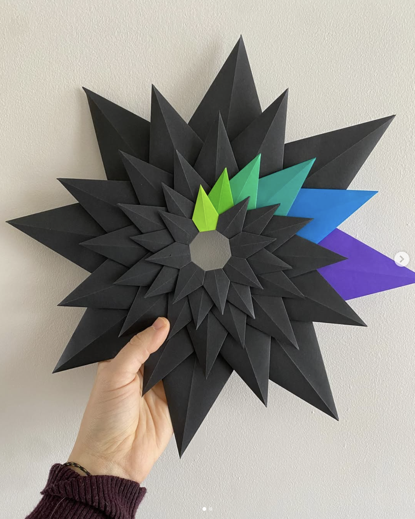 Black star with color accent